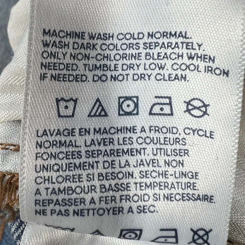 Lands' End Blue Jeans Straight Leg Stretch Denim Womens Size 4 533625 - Picture 5 of 10